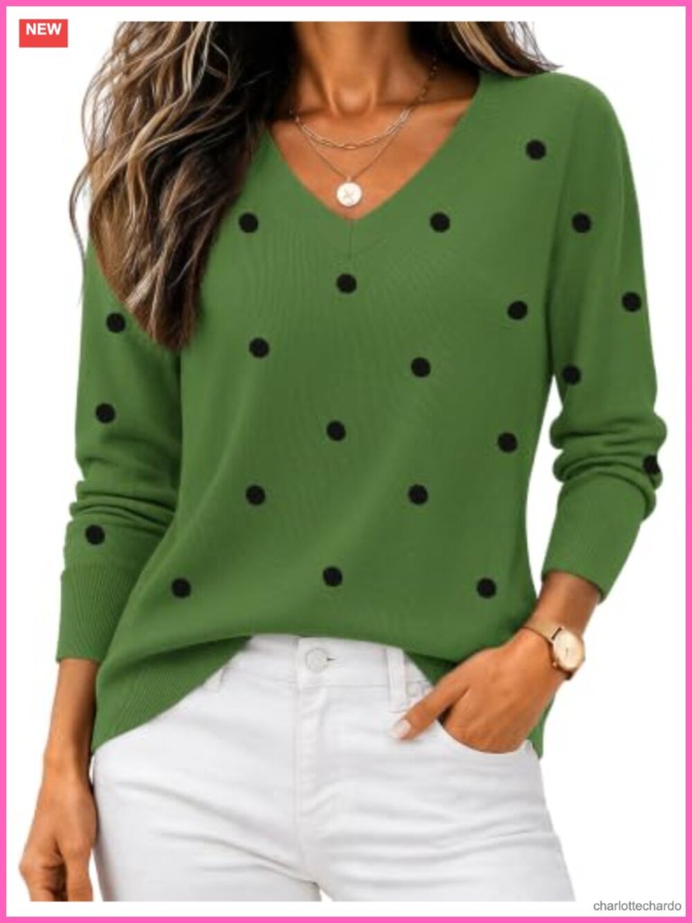 Zeagoo V-Neck Pullover Sweater Women Long Sleeve Ribbed Knit Lightweight